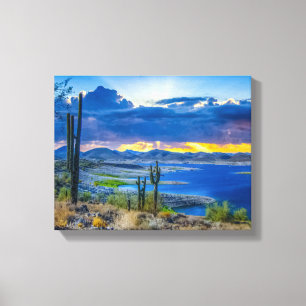 2309-2-Lake Pleasant bei Sunset Leinwanddruck