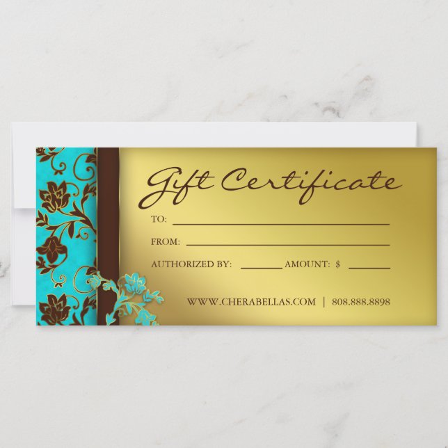 232 Geschenkgutscheine Salon Wellness-Center Gold  (Vorderseite)