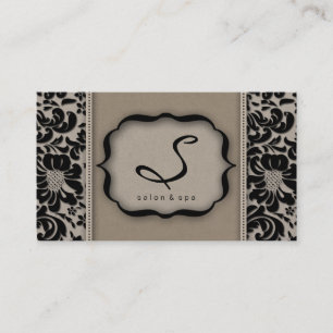 232 Salon Wellness-Center Visitenkarte Taupe Damas