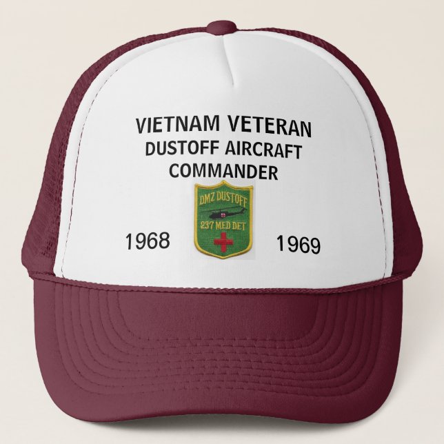 237th DUSTOFF FLUGZEUG-KOMMANDANT MESH HAT Truckerkappe (Vorderseite)