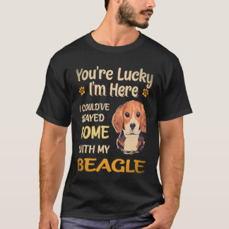 23 Blieb zu Hause mit meinem Beagle T-Shirt