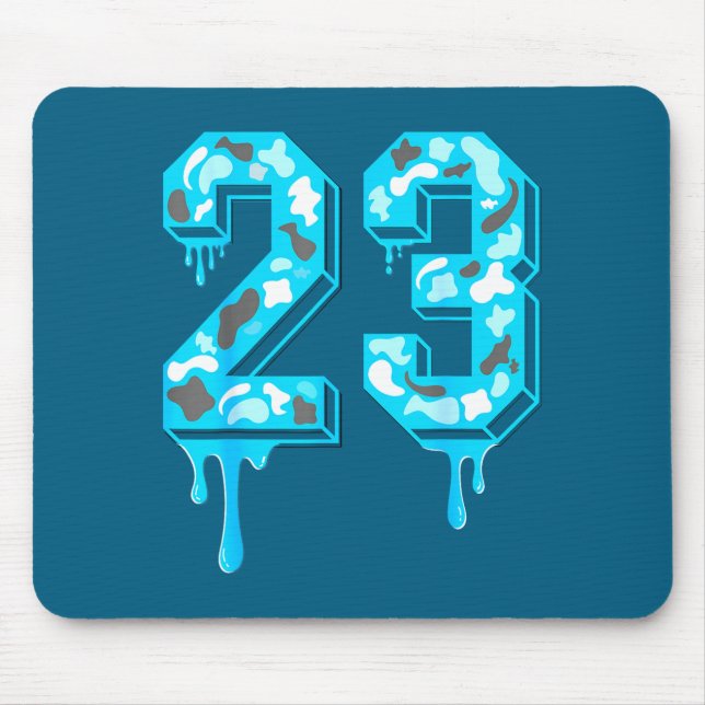 23 Drip Camo Gamma Blue Matching  Mousepad (Vorne)