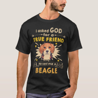 23 Fragte Gott - Wahrer Freund - Ein Beagle T-Shirt