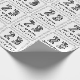 23. Geburtstag: Art Deco Inspiriert Stil "23" + Na Geschenkpapier