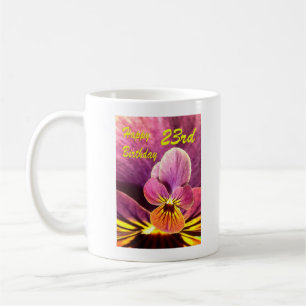 23. Geburtstag Blume Pansy Kaffeetasse