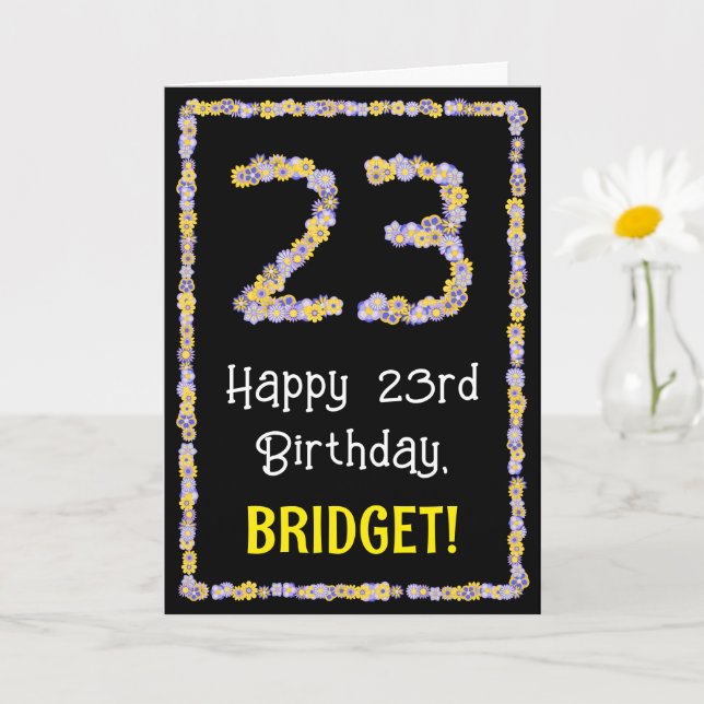 23. Geburtstag: Blumennummer, Individuelle Name, B Karte (Kleine Pflanze)