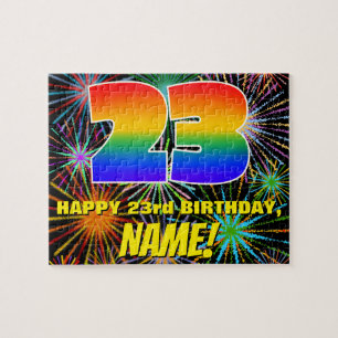 23. Geburtstag: Spaß, bunte feierliche Feuerwerke