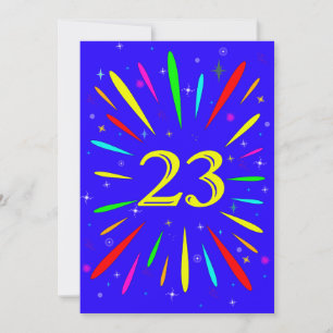 23. Geburtstagspartei Einladung Explosion