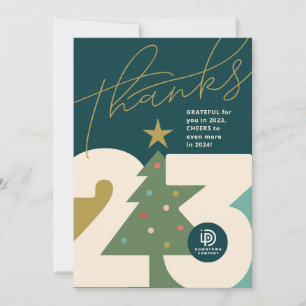 23 Gras Année Arbre de Noël Entreprise Carte de va