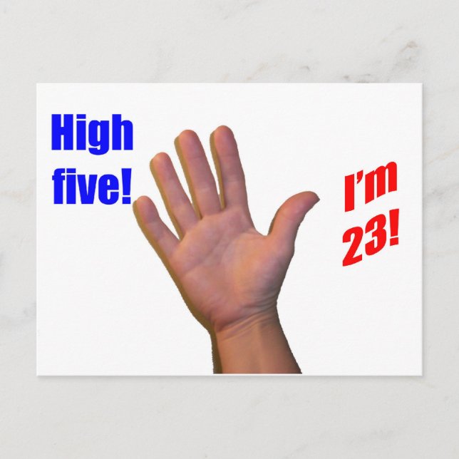 23 High Five! Postkarte (Vorderseite)