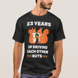 23. Hochzeitsjubiläum Funny Couple für T-Shirt