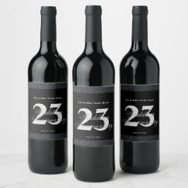 23. Hochzeitstag Sonderweinetikett Weinetikett