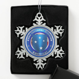 23. Infanterieabteilung Schneeflocken Zinn-Ornament