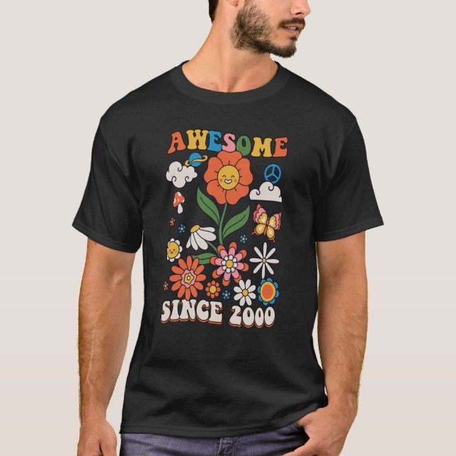 23 Jahre alt Phantastisch seit 2000 Groovy Retro 2 T-Shirt (Vorderseite)