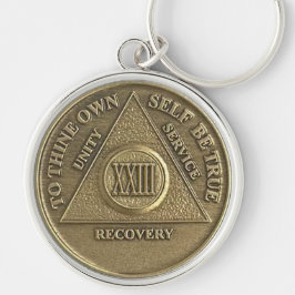 23 Jahre Erholung OM Medallion Sobriety Meilenstei Schlüsselanhänger
