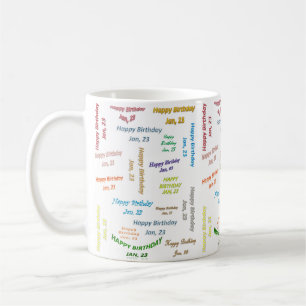 23 janvier Mug d'anniversaire