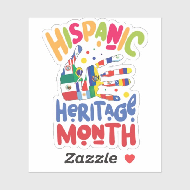 23.National Hispanic Erbe Monat alle Länder. Aufkleber (Blatt)