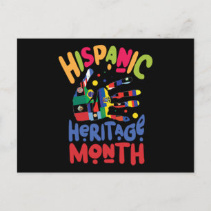 23.National Hispanic Erbe Monat alle Länder. Einladungspostkarte