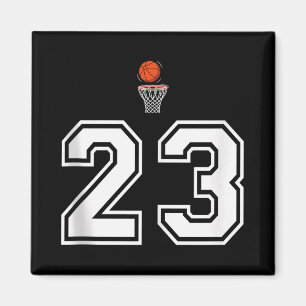 23 Number Basketball Style Vintage Weiße Tank Top Magnet