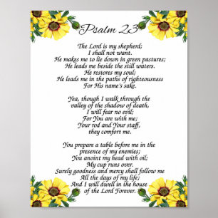 23 Psalm, Der Herr ist mein Hirte Poster