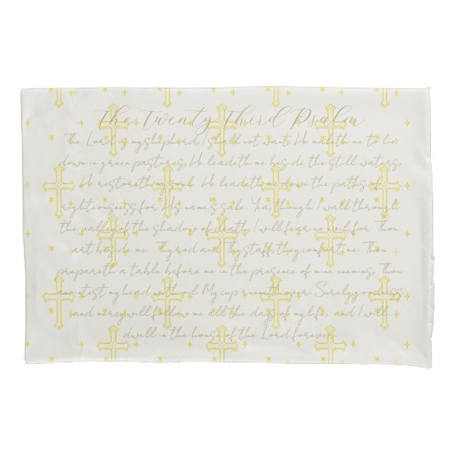 23. Psalm-Kalligraphie-Pillowcase Kissenbezug (Vorderseite)