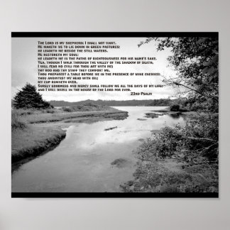 23. Psalm Landscape Foto Poster