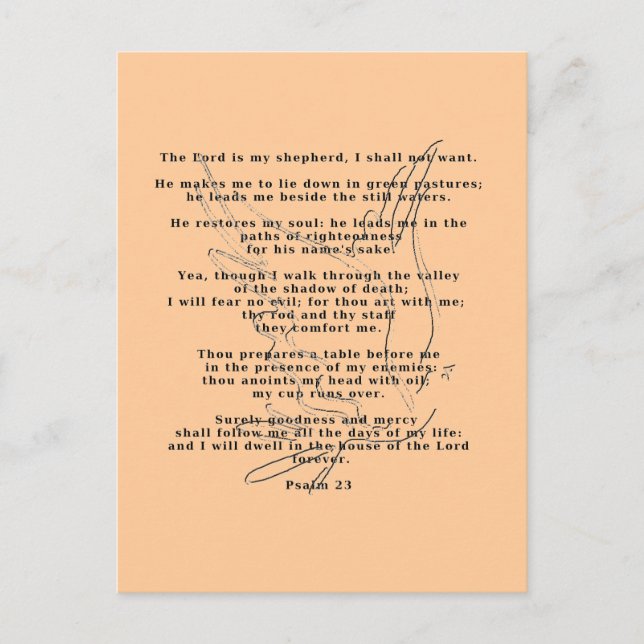 23. Psalm Postkarte (Vorderseite)
