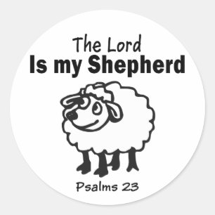 23 Psalm Runder Aufkleber