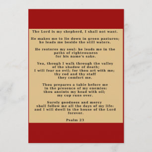 23. Psalm Rustikale Einladung