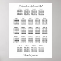 23 Tabelle Elegantes Minimalistisches Sitzdiagramm