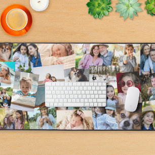 23 Vorlage für die Zusammenstellung von Fotos mit  Schreibtischunterlage