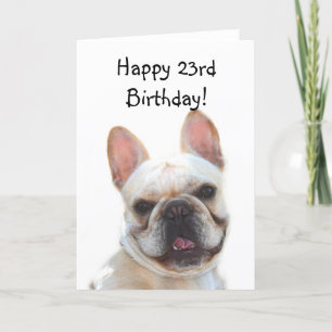 23ème carte de voeux heureuse de bouledogue
