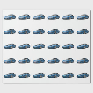 240sx blaues Auto Zeichnung Geschenkpapier