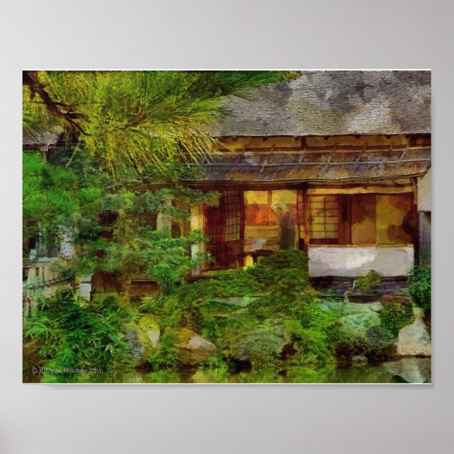 241 Japanischer Garten Tea House Besucher Poster (Vorne)