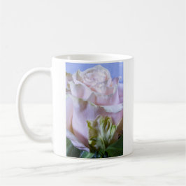 2421-Rosa und Grüne Rose Kaffeetasse