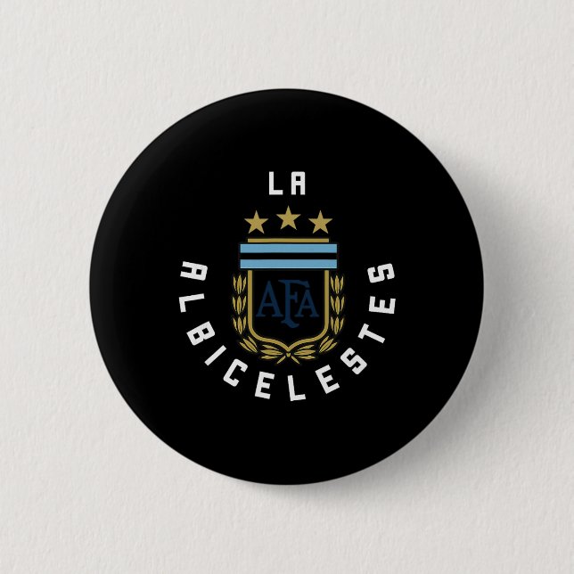2425 Argentinien-Flagge Fußballtrikot-Kit Sportuni Button (Vorderseite)