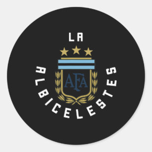 2425 Argentinien-Flagge-Fußballtrikot-Kit Sportuni Runder Aufkleber