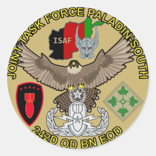 242nd EOD JTF Paladin-Süden Runder Aufkleber