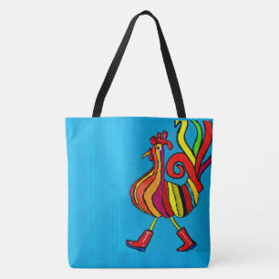 245 - Coq avec bottes - Sac fourre-tout