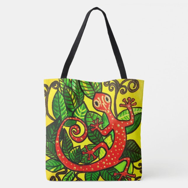 247 - Gecko rouge - Sac fourre-tout (Dos)