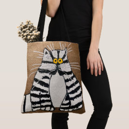 249 - Botero's cat - Tote Bag Tasche