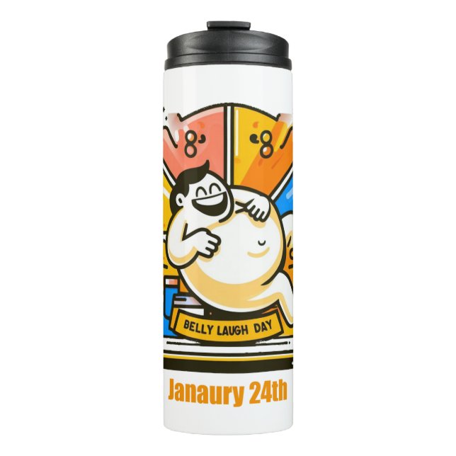 24.01. - Belly Lagh Day Thermosbecher (Vorderseite)