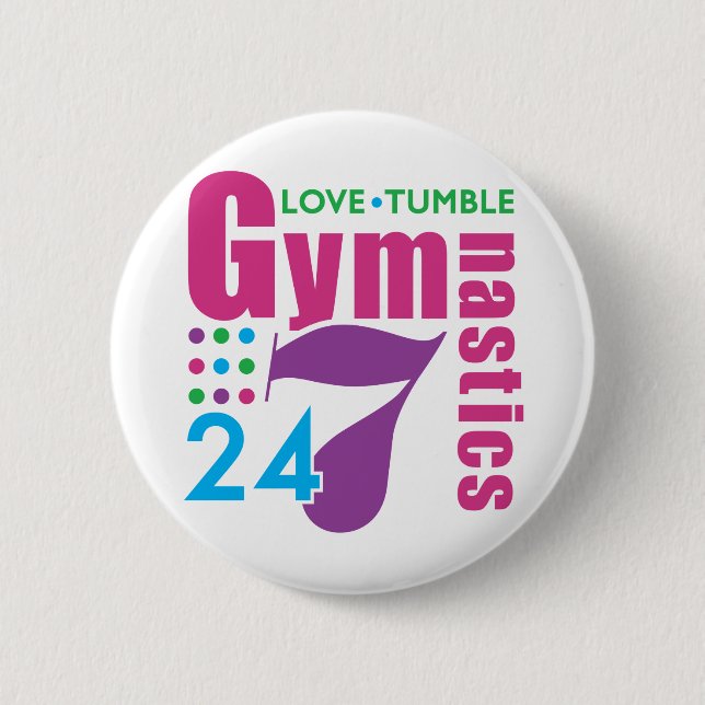 24/7 Gymnastik Button (Vorderseite)