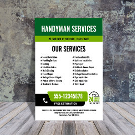 24/7 Handyman & Klempnerdienste BLACK GREEN Flyer