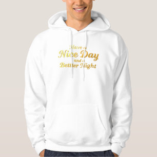 24/7 Positivität: Gold Text Inspirierendes Entspan Hoodie