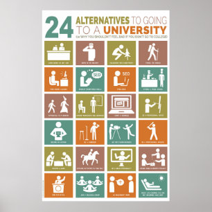 24 Alternativen zum Gehen zu einer Universität Poster
