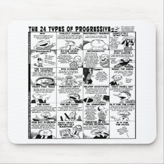 24 Arten progressives Mousepad