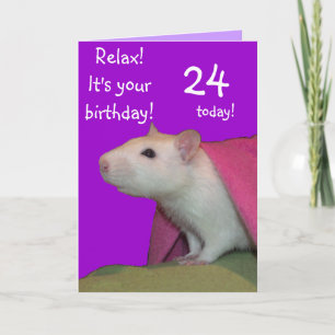 24 aujourd'hui personnalisable carte anniversaire