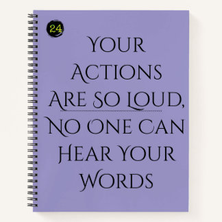 24 Carnet De Lignes Dures — "Vos Actions Sont Si F