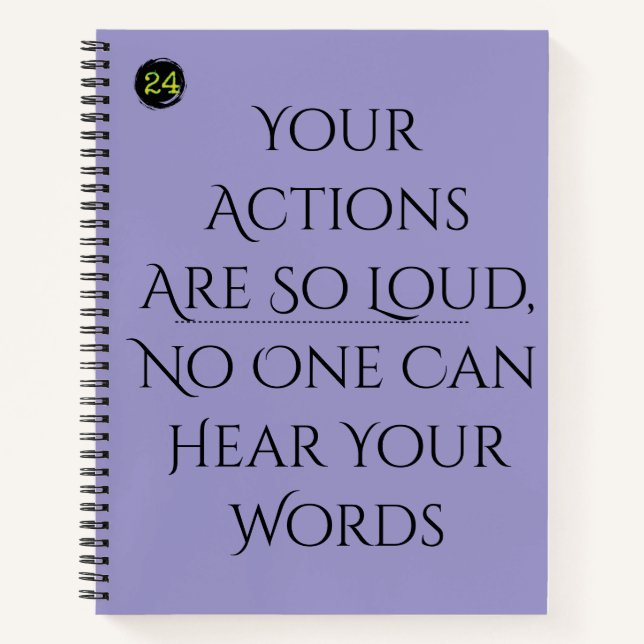 24 Carnet De Lignes Dures — "Vos Actions Sont Si F (Devant)